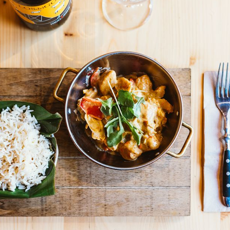 Pollastre al curry estil Thai